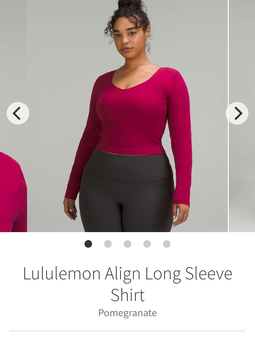 NWT Lululemon Align Long Sleeve Shirt
Pomegranate sz. 6